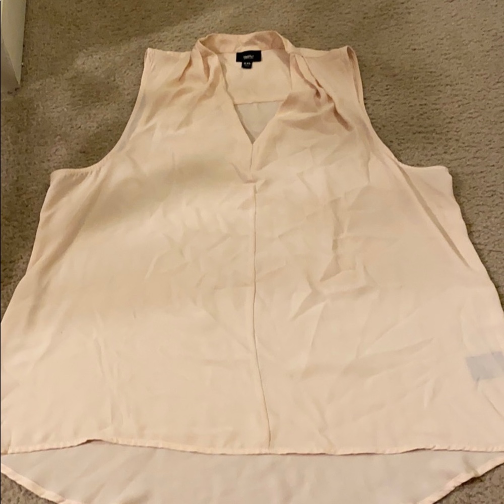 Light pink shirt sleeve blouse